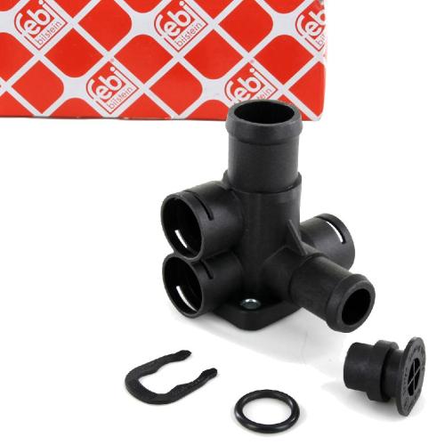 FEBI BILSTEIN Kühlmittelflansch 12405 + Verschlussstopfen, Kühlmittelflansch 12428 Bild FEBI BILSTEIN Kühlmittelflansch 12405 + Verschlussstopfen, Kühlmittelflansch 12428