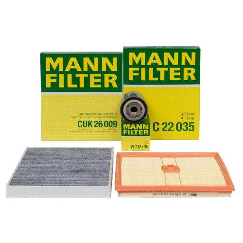 MANN Filterset VW Golf 7 T-Roc Touran AUDI A3 8V Q2 GA SEAT Leon SKODA Octavia 3 1.0 TSI Bild MANN Filterset VW Golf 7 T-Roc Touran AUDI A3 8V Q2 GA SEAT Leon SKODA Octavia 3 1.0 TSI