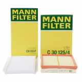 MANN-FILTER Filter, Innenraumluft CU 3337 + Luftfilter C 30 125/4