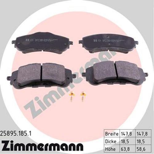 ZIMMERMANN Bremsscheibe 440.3133.52 + Bremsbelagsatz, Scheibenbremse 25895.185.1 Bild ZIMMERMANN Bremsscheibe 440.3133.52 + Bremsbelagsatz, Scheibenbremse 25895.185.1