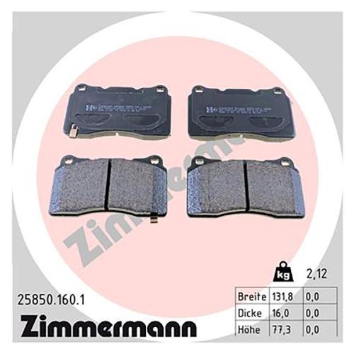 ZIMMERMANN Bremsscheibe 280.3194.20 + Bremsbelagsatz, Scheibenbremse 25850.160.1 Bild ZIMMERMANN Bremsscheibe 280.3194.20 + Bremsbelagsatz, Scheibenbremse 25850.160.1