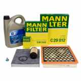 MANN Filterset 3-tlg + 5L ORIGINAL 5W30 Motoröl dexos2 OPEL Insignia A 1.6 CDTI