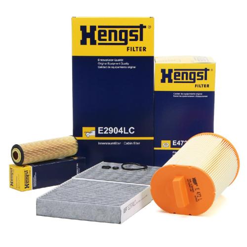 HENGST FILTER Luftfilter E472L + Filter, Innenraumluft E2904LC + Ölfilter E38H D106 Bild HENGST FILTER Luftfilter E472L + Filter, Innenraumluft E2904LC + Ölfilter E38H D106