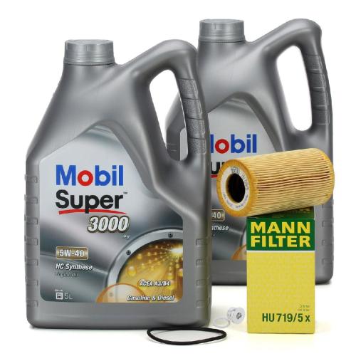 10L Mobil SUPER 3000 X1 Motoröl Öl 5W40 + MANN Ölfilter für PORSCHE 99610722553 Bild 10L Mobil SUPER 3000 X1 Motoröl Öl 5W40 + MANN Ölfilter für PORSCHE 99610722553