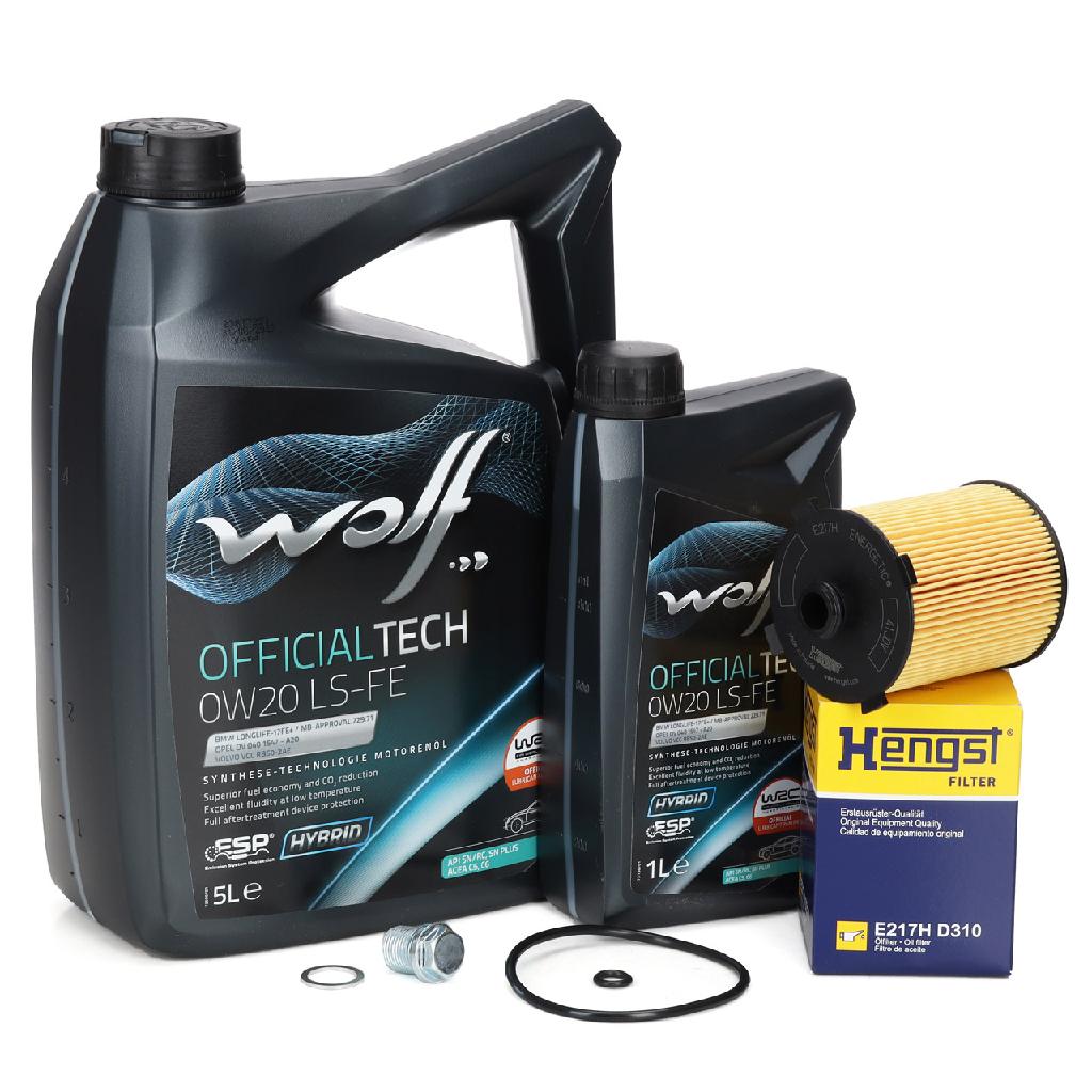 6L WOLF OFFICIALTECH 0W20 LS-FE Motoröl + HENGST Ölfilter VOLVO V40-90 XC40-90 T2-T8 D2-D5 Bild 6L WOLF OFFICIALTECH 0W20 LS-FE Motoröl + HENGST Ölfilter VOLVO V40-90 XC40-90 T2-T8 D2-D5