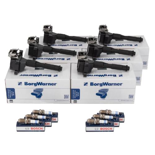 6x BERU Zündspule + 6x BOSCH Zündkerze BMW 3er E36 E46 5er E39 E38 X5 E53 Z3 M50 M52 M54 Bild 6x BERU Zündspule + 6x BOSCH Zündkerze BMW 3er E36 E46 5er E39 E38 X5 E53 Z3 M50 M52 M54