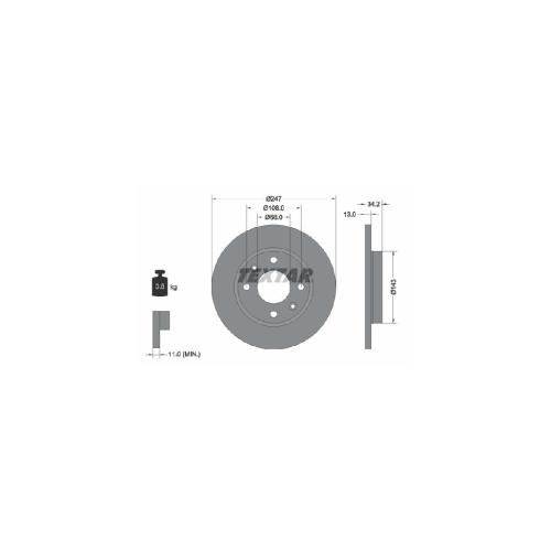 TEXTAR Bremsscheibe 92092803 + Bremsbelagsatz, Scheibenbremse 2359703 Bild TEXTAR Bremsscheibe 92092803 + Bremsbelagsatz, Scheibenbremse 2359703