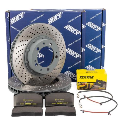 SEBRO Bremsscheiben TEXTAR Beläge Sensor PORSCHE 993 3.8 Carrera RS 3.6 Turbo / GT2 vorne Bild SEBRO Bremsscheiben TEXTAR Beläge Sensor PORSCHE 993 3.8 Carrera RS 3.6 Turbo / GT2 vorne