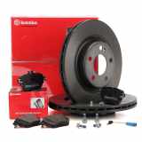 BREMBO Bremsscheiben + Beläge + Wako MERCEDES W213 S213 A238 C238 hinten