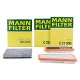 MANN-FILTER Luftfilter C 25 004 + Filter, Innenraumluft CUK 2545 + Luftfilter C 27 006