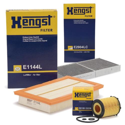 HENGST FILTER Filter, Innenraumluft E2904LC + Luftfilter E1144L + Ölfilter E818H D238 Bild HENGST FILTER Filter, Innenraumluft E2904LC + Luftfilter E1144L + Ölfilter E818H D238