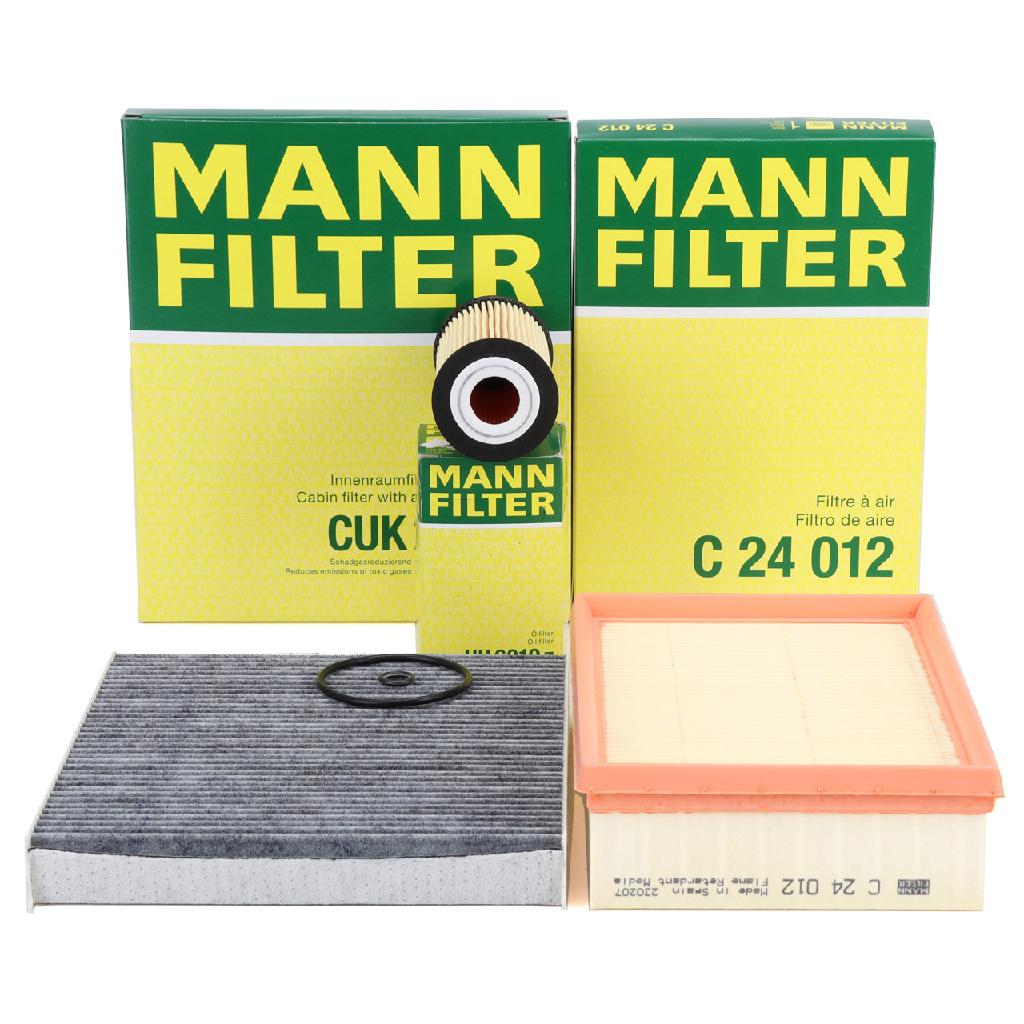 MANN-FILTER Ölfilter HU 6019 z + Filter, Innenraumluft CUK 24 003 + Luftfilter C 24 012/1