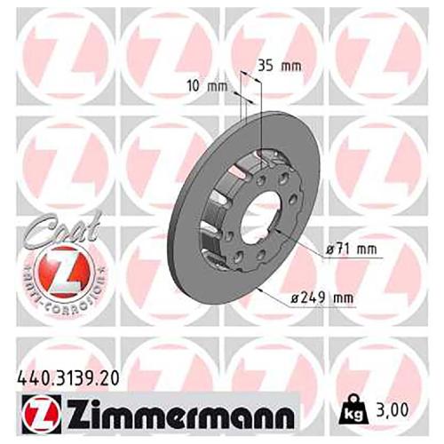 ZIMMERMANN Bremsscheibe 440.3139.20 + Bremsbelagsatz, Scheibenbremse 25839.175.1 Bild ZIMMERMANN Bremsscheibe 440.3139.20 + Bremsbelagsatz, Scheibenbremse 25839.175.1