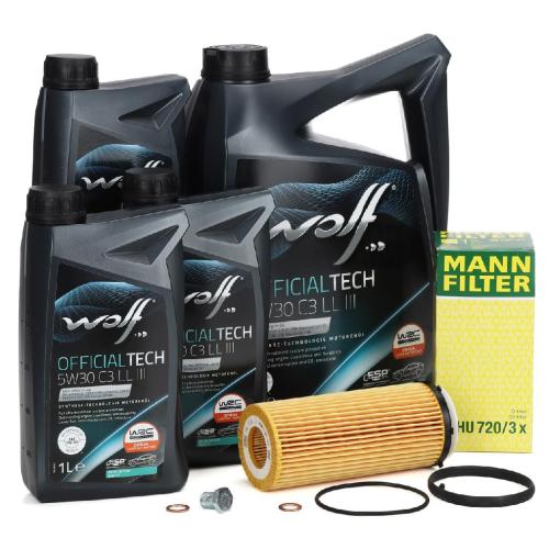 8L WOLF 5W30 C3 LL III Motoröl + MANN Ölfilter BMW E90-93 F10/11/07 F01-04 X5 E70 X6 N57 Bild 8L WOLF 5W30 C3 LL III Motoröl + MANN Ölfilter BMW E90-93 F10/11/07 F01-04 X5 E70 X6 N57