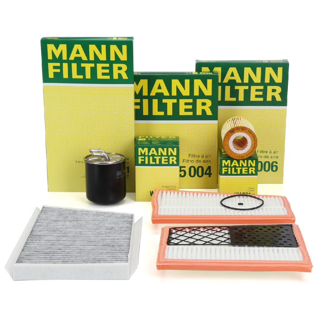 MANN-FILTER Luftfilter C 25 004 + Kraftstofffilter WK 820/1 + Filter, Innenraumluft CUK 3461 + Ölfilter HU 821 x + Luftfilter C 27 006