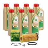 7 Liter CASTROL Edge Motoröl ÖL 5W30 M BMW Longlife-04 + MANN Ölfilter HU720/3x