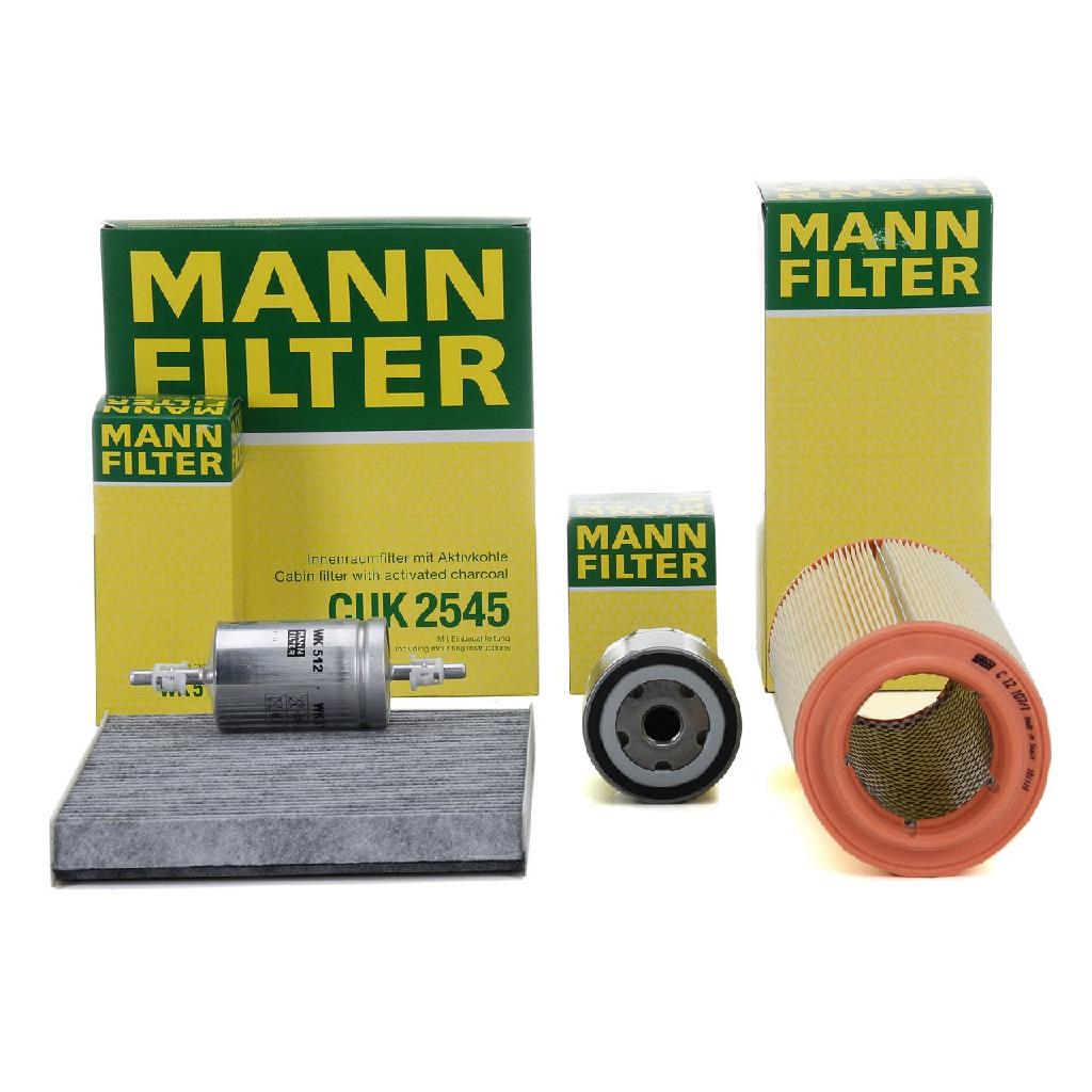 MANN-FILTER Filter, Innenraumluft CUK 2545 + Kraftstofffilter WK 512 + Luftfilter C 12 107/1 + Ölfilter W 712/52