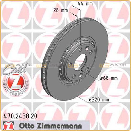 ZIMMERMANN Bremsscheibe 470.2438.20 + Bremsbelagsatz, Scheibenbremse 22347.185.1 Bild ZIMMERMANN Bremsscheibe 470.2438.20 + Bremsbelagsatz, Scheibenbremse 22347.185.1
