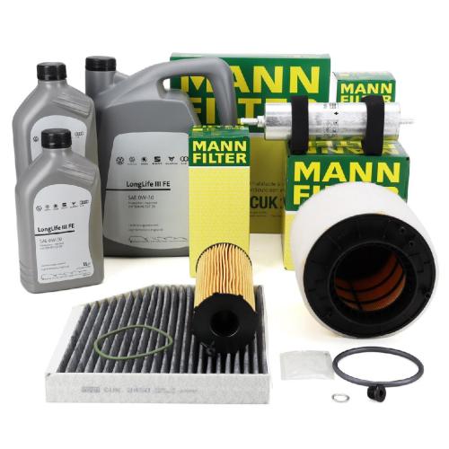 MANN Filterset 4-tlg + 7L ORIGINAL 0W30 Motoröl AUDI A4 B8 A5 8T 8F Q5 8RB 2.7/3.0 TDI Bild MANN Filterset 4-tlg + 7L ORIGINAL 0W30 Motoröl AUDI A4 B8 A5 8T 8F Q5 8RB 2.7/3.0 TDI