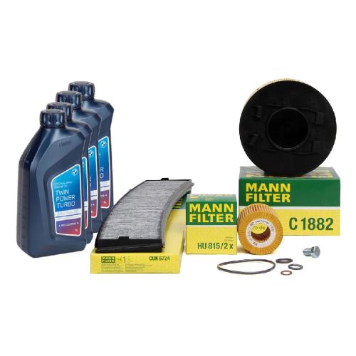 MANN Filterset 3-tlg + 4L ORIGINAL 5W30 Motoröl BMW E46 316i 318i 115-150 PS N40/42/45/46 Bild MANN Filterset 3-tlg + 4L ORIGINAL 5W30 Motoröl BMW E46 316i 318i 115-150 PS N40/42/45/46
