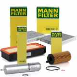 MANN-FILTER Kraftstofffilter WK 5002 + Filter, Innenraumluft CUK 2533-2 + Luftfilter C 37 009 + Ölfilter HU 6004 x