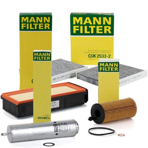 MANN-FILTER Kraftstofffilter WK 5002 + Filter, Innenraumluft CUK 2533-2 + Luftfilter C 37 009 + Ölfilter HU 6004 x Bild MANN-FILTER Kraftstofffilter WK 5002 + Filter, Innenraumluft CUK 2533-2 + Luftfilter C 37 009 + Ölfilter HU 6004 x