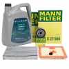 MANN Filterset + 5L ORIGINAL 0W20 Motor&ouml;l VW Golf 7 A3 8V Q2 Leon 5F Octavia 3 1.2/1.4 TSI
