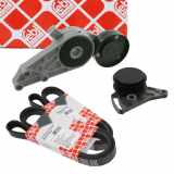 FEBI BILSTEIN Riemenspanner, Keilrippenriemen 11341 + Keilrippenriemen 28784 + Riemenspanner, Keilrippenriemen 19736 + Keilrippenriemen 28873