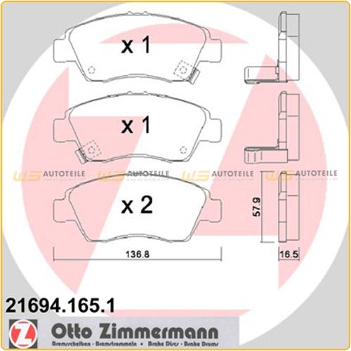 ZIMMERMANN Bremsbelagsatz, Scheibenbremse 21694.165.1 + Bremsscheibe 280.3153.52 Bild ZIMMERMANN Bremsbelagsatz, Scheibenbremse 21694.165.1 + Bremsscheibe 280.3153.52