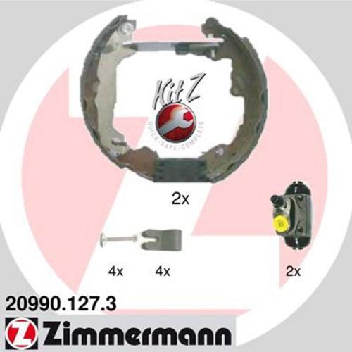 ZIMMERMANN Bremsbackensatz 20990.127.3 + Bremstrommel 250.1765.00 Bild ZIMMERMANN Bremsbackensatz 20990.127.3 + Bremstrommel 250.1765.00