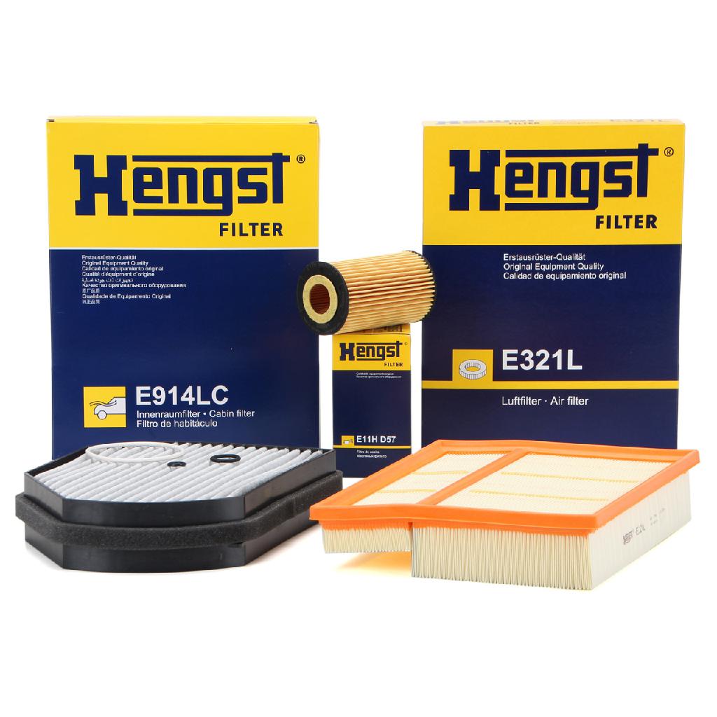 HENGST FILTER Luftfilter E321L + Ölfilter E11H D57 + Filter, Innenraumluft E914LC