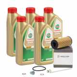 5L CASTROL EDGE 5W-30 M LL-04 Motoröl HIRSCHER Ölfilter BMW F20/21 F22/23 F30 F32 B37 B38