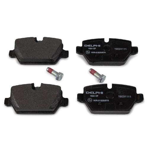 DELPHI Bremsbeläge + Wako BMW 1er E81 E87 3er E90 E91 E92 ab 03.2010 hinten Bild DELPHI Bremsbeläge + Wako BMW 1er E81 E87 3er E90 E91 E92 ab 03.2010 hinten
