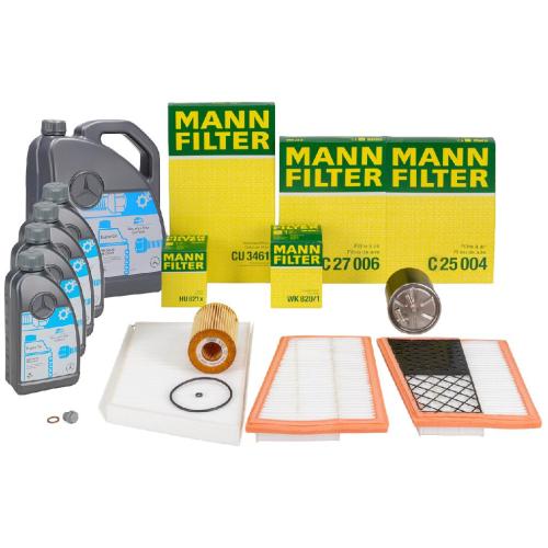 MANN Filterset 4-tlg + 9L ORIGINAL 5W30 MB 229.51 Motoröl MERCEDES W203 S203 C/A209 OM642 Bild MANN Filterset 4-tlg + 9L ORIGINAL 5W30 MB 229.51 Motoröl MERCEDES W203 S203 C/A209 OM642