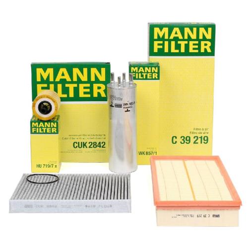MANN-FILTER Filter, Innenraumluft CUK 2842 + Luftfilter C 39 219 + Kraftstofffilter WK 857/1 + Ölfilter HU 719/7 x Bild MANN-FILTER Filter, Innenraumluft CUK 2842 + Luftfilter C 39 219 + Kraftstofffilter WK 857/1 + Ölfilter HU 719/7 x