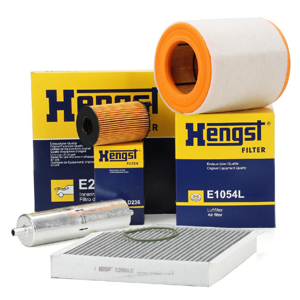 HENGST FILTER Luftfilter E1054L + Ölfilter E816H D236 + Kraftstofffilter H418WK + Filter, Innenraumluft E2996LC