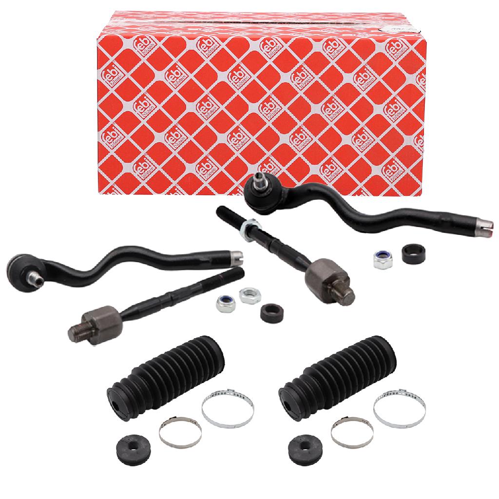 FEBI BILSTEIN Faltenbalgsatz, Lenkung 27086 + Spurstange 12699 + Spurstange 12698