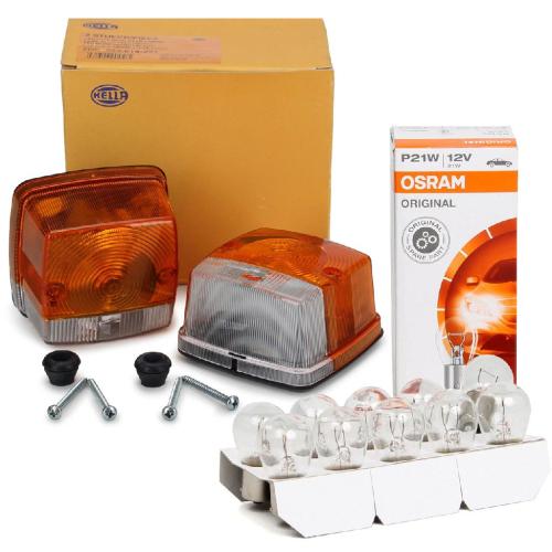 2x HELLA 2BE003014-251 Blinkleuchte + OSRAM 12V P21W CASE CLAAS DAF FENDT JOHN DEERE Bild 2x HELLA 2BE003014-251 Blinkleuchte + OSRAM 12V P21W CASE CLAAS DAF FENDT JOHN DEERE