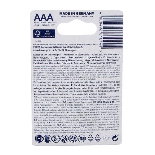 4x VARTA Batterie LONGLIFE MAX POWER Alkaline AAA LR03 Micro 1,5V Bild 4x VARTA Batterie LONGLIFE MAX POWER Alkaline AAA LR03 Micro 1,5V