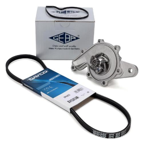 DAYCO Keilrippenriemen 3PK853 GEBA Wasserpumpe, Motorkühlung 13040 Bild DAYCO Keilrippenriemen 3PK853 GEBA Wasserpumpe, Motorkühlung 13040