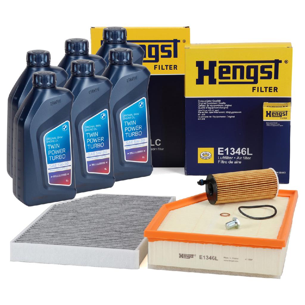 HENGST Filterset 3-tlg + 6L CASTROL 5W30 Motoröl BMW X3 G01 X4 G02 20-30i B48 18-25d B47 Bild HENGST Filterset 3-tlg + 6L CASTROL 5W30 Motoröl BMW X3 G01 X4 G02 20-30i B48 18-25d B47