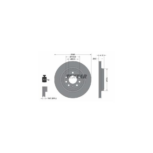 TEXTAR Bremsscheibe 92118403 + Bremsbelagsatz, Scheibenbremse 2413701 Bild TEXTAR Bremsscheibe 92118403 + Bremsbelagsatz, Scheibenbremse 2413701