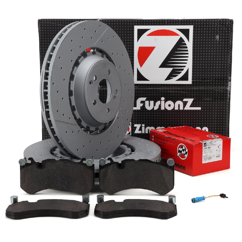 Zimmermann FORMULA Z Bremsscheiben + Beläge + Wako MERCEDES GLC X253 C253 63 AMG vorne