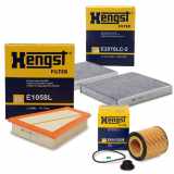 HENGST FILTER Ölfilter E61H D258 + Luftfilter E1058L + Filter, Innenraumluft E2978LC-2