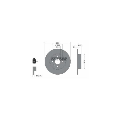 TEXTAR Bremsscheibe 92124703 + Bremsbelagsatz, Scheibenbremse 2341703 Bild TEXTAR Bremsscheibe 92124703 + Bremsbelagsatz, Scheibenbremse 2341703