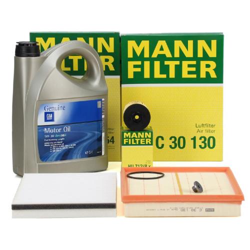 MANN Filterset + 5L ORIGINAL 5W30 dexos2 Motoröl OPEL Astra G H 1.2 16V 1.4 bis Motor-Nr. Bild MANN Filterset + 5L ORIGINAL 5W30 dexos2 Motoröl OPEL Astra G H 1.2 16V 1.4 bis Motor-Nr.