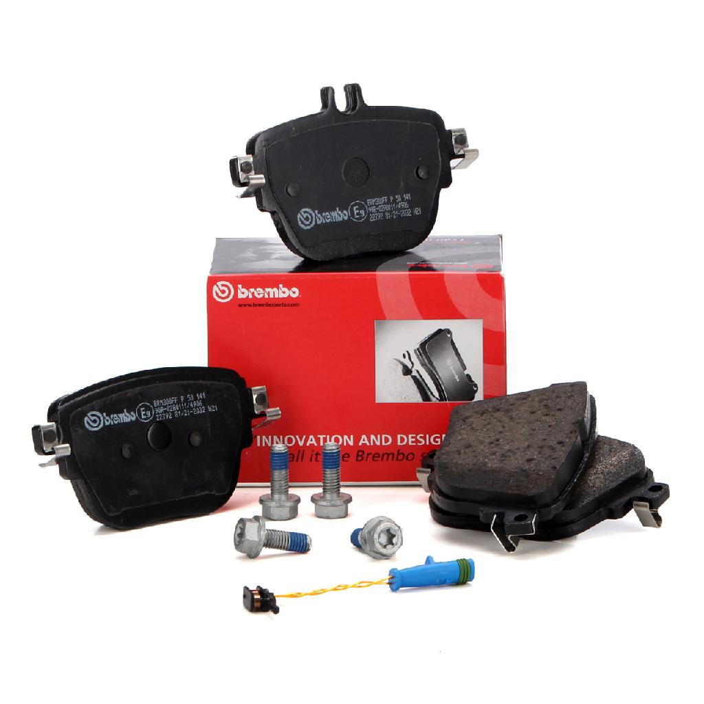BREMBO P50141 Bremsbeläge + Wako MERCEDES E-KLASSE W213 S213 CLS C257 hinten