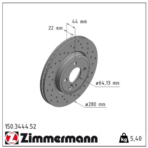 Zimmermann SPORT Bremsscheiben + Beläge + Wako MINI R56 R57 R55 R58 R59 ab 08.2010 vorne Bild Zimmermann SPORT Bremsscheiben + Beläge + Wako MINI R56 R57 R55 R58 R59 ab 08.2010 vorne