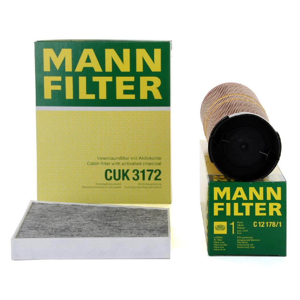 MANN-FILTER Filter, Innenraumluft CUK 3172 + Luftfilter C 12 178/1