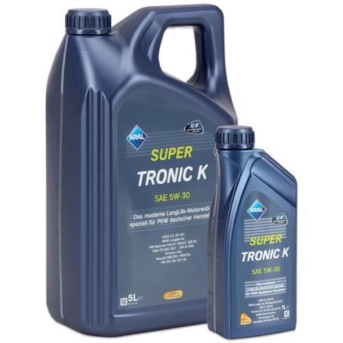 6 Liter ARAL Motoröl Öl SUPER TRONIC K 5W30 BMW LL04 VW 504.00/507.00 MB 229.52 Bild 6 Liter ARAL Motoröl Öl SUPER TRONIC K 5W30 BMW LL04 VW 504.00/507.00 MB 229.52